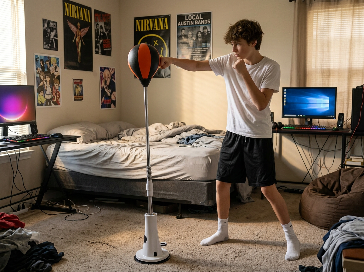 Eli, 16 training at home
